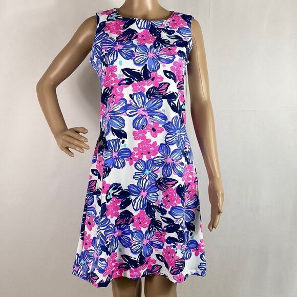 Mahi Gold for Lilly Pulitzer Ryder Sleeveless Dress - Spring Fling Lilac Size M - Picture 1 of 7